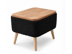 Beistelltisch aus Holz „Nora“ – 60 x 30 x 45 cm – Schwarz