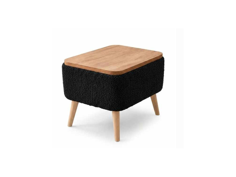 Beistelltisch aus Holz „Nora“ – 60 x 30 x 45 cm – Schwarz