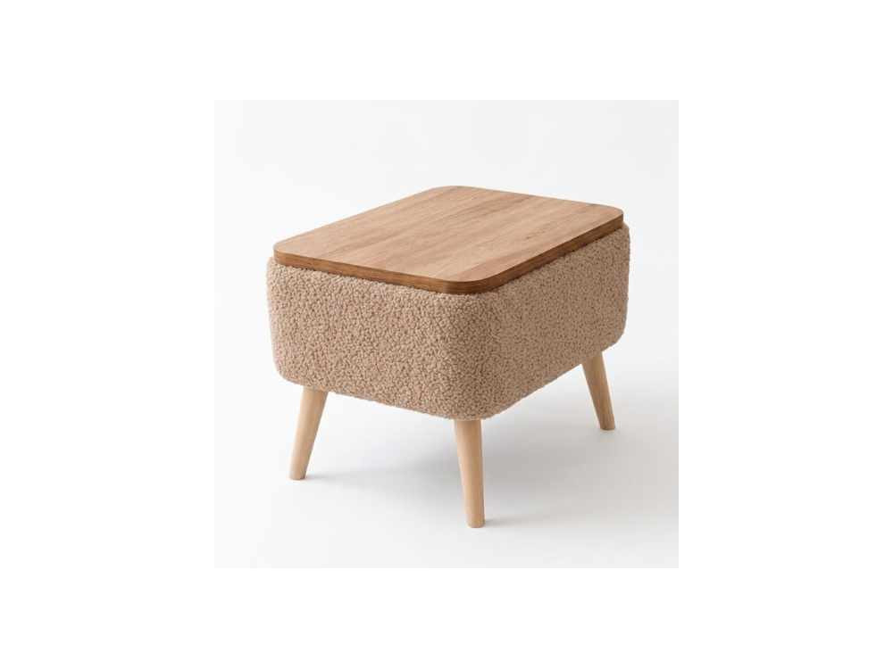 Beistelltisch aus Holz „Nora“ – 60 x 30 x 45 cm – Braun