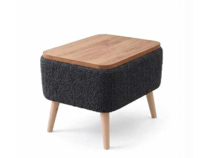 Beistelltisch aus Holz „Nora“ – 60 x 30 x 45 cm – Anthrazit