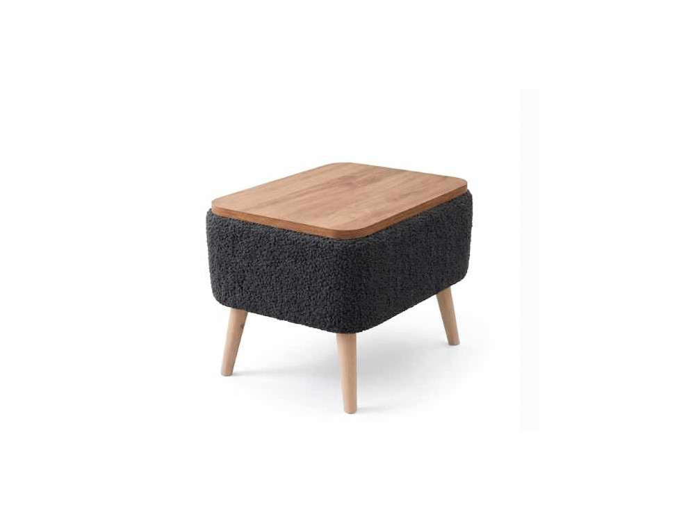 Beistelltisch aus Holz „Nora“ – 60 x 30 x 45 cm – Anthrazit
