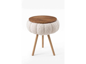 Beistelltisch aus Holz „Papatya Zgn“ – 33 x 45 cm – Weiß