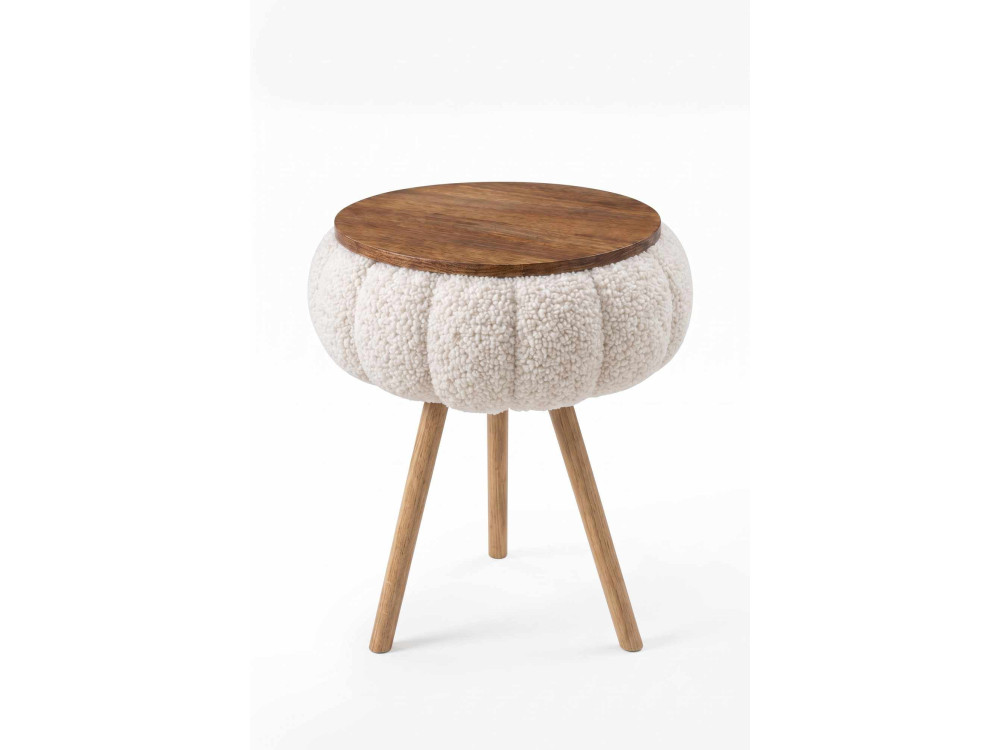 Beistelltisch aus Holz „Papatya Zgn“ – 33 x 45 cm – Weiß