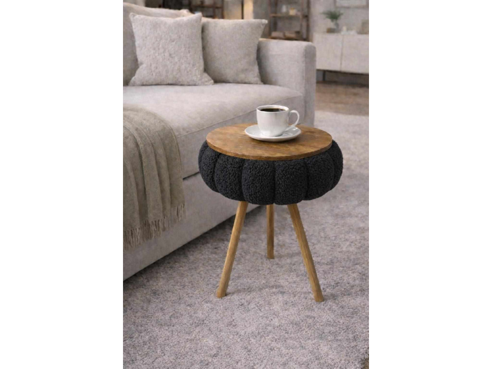 Beistelltisch aus Holz „Papatya Zgn“ – 33 x 45 cm – Schwarz