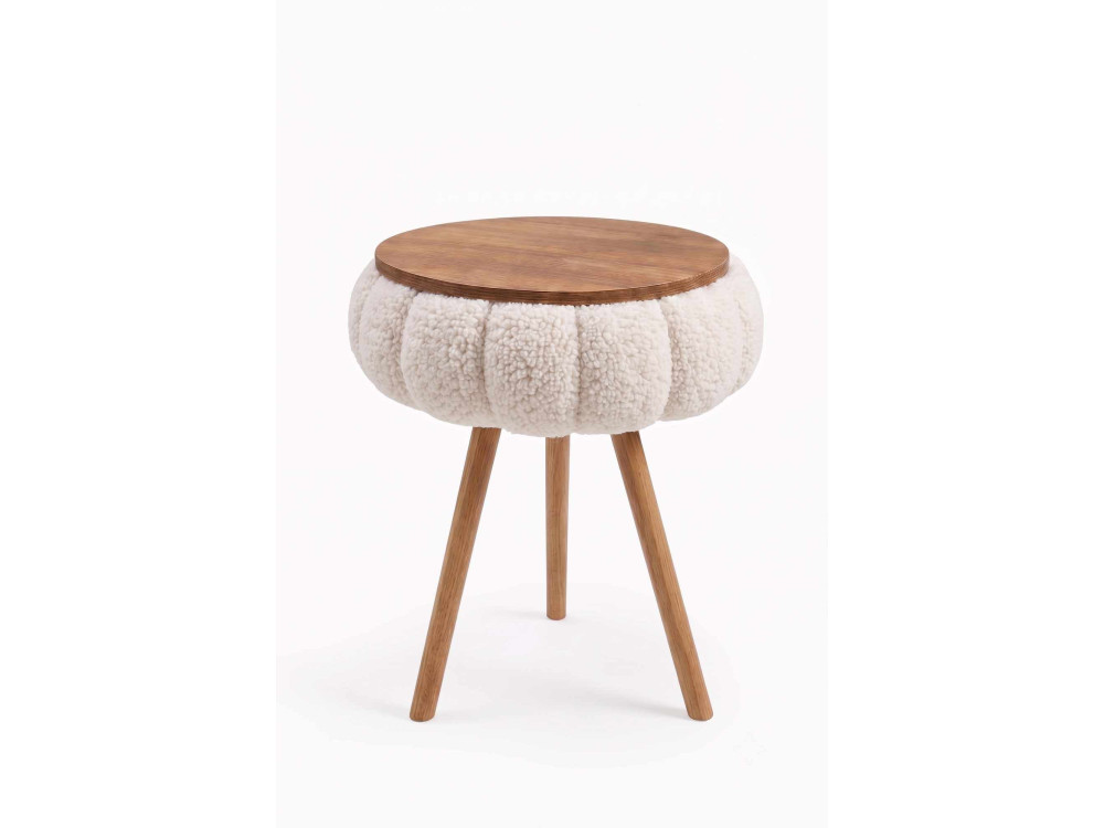 Beistelltisch aus Holz „Papatya Zgn“ – 33 x 45 cm – Beige