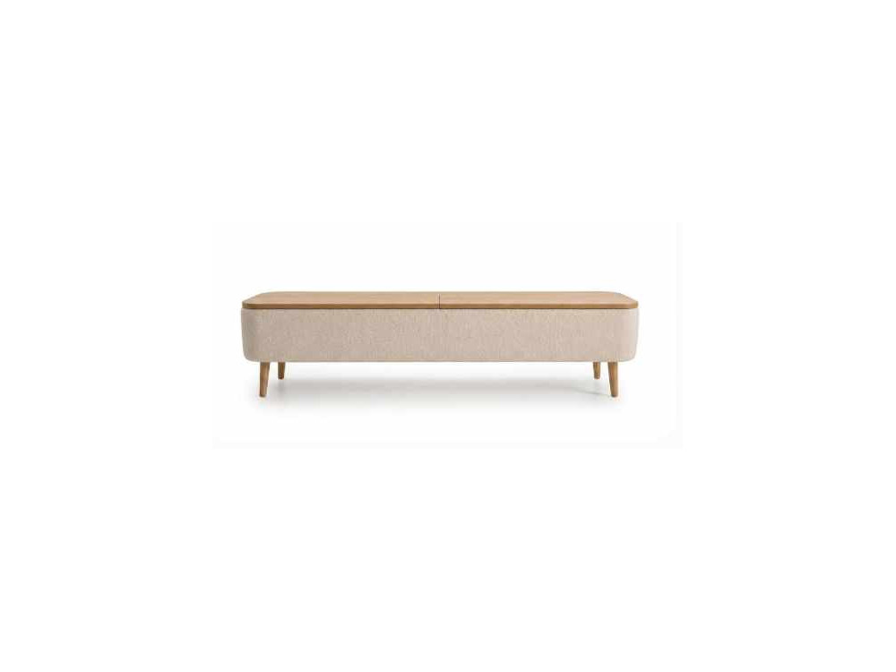 TV-Schrank aus Holz „Sarven“ – 120 x 30 x 45 cm – Weiß