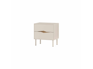 Nachttisch aus Holz „MARQUISE“ – 50 x 35 x 52 cm – Steingut / Dunkles Oud