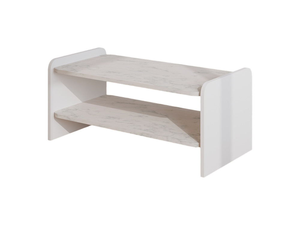 Holz-Couchtisch „Amon“ – 90 x 45 x 40 cm – Weiß