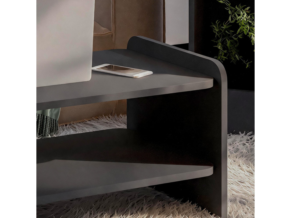 Holz-Couchtisch „Amon“ – 89,8 x 39,8 x 44,8 cm – Anthrazit
