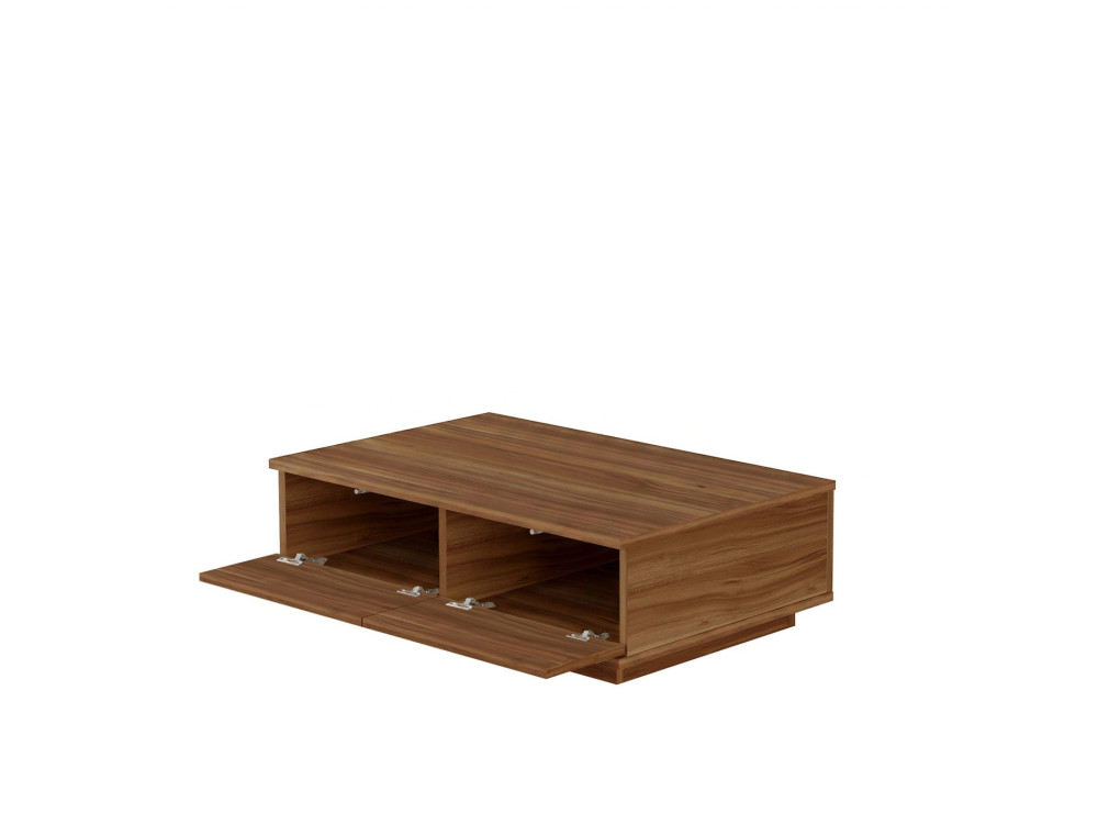 Holz-Couchtisch „Ave14“ – 90 x 28,6 x 60 cm – Nussbaum