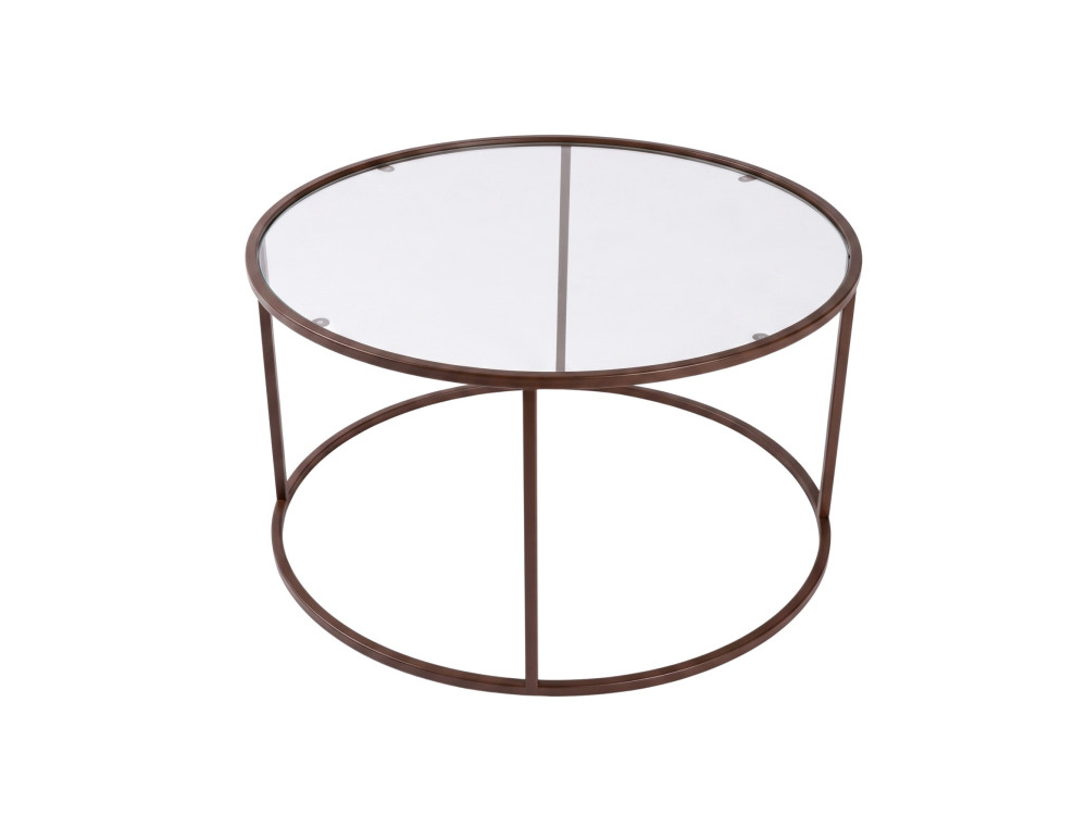 Holz-Couchtisch „Brown-Trs-80-Nrd-Srk“ – 80 x 80 x 43 cm – Braun