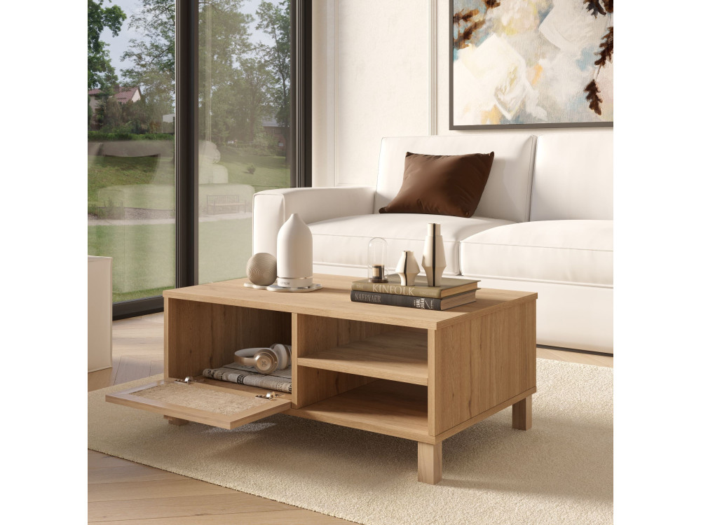 Holz-Couchtisch „Dune“ – 90 x 60 x 39 cm – Eiche