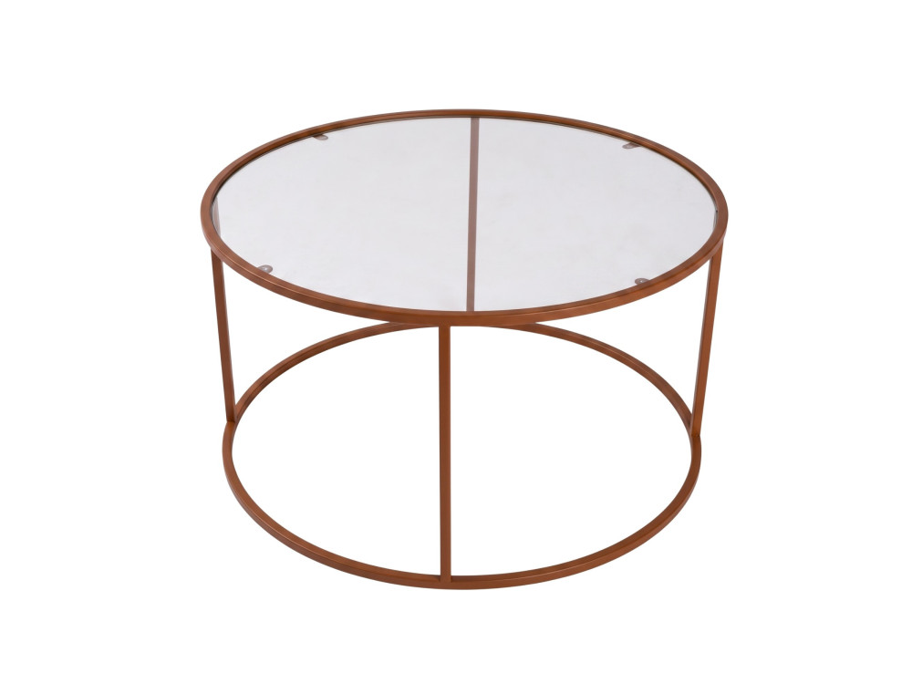 Holz-Couchtisch „Orange-Trs-80-Nrd-Srk“ – 80 x 80 x 43 cm – Orange