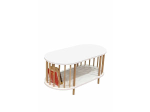 Holz-Couchtisch „Peka-0111“ – 90 x 45 x 43 cm – Weiß