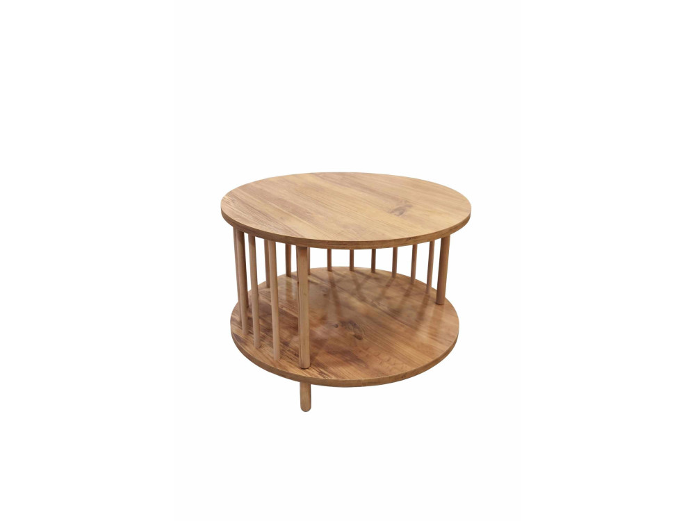Holz-Couchtisch „Peka-0108“ – 60 x 43 cm – Kiefer
