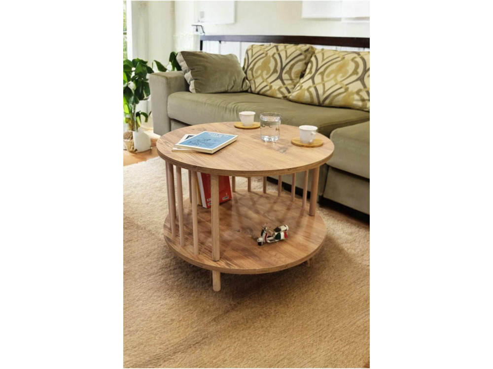 Holz-Couchtisch „Peka-0108“ – 60 x 43 cm – Kiefer