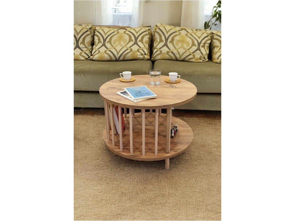 Holz-Couchtisch „Peka-0108“ – 60 x 43 cm – Kiefer