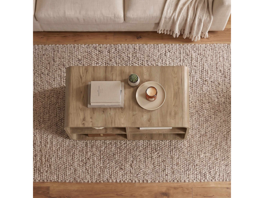 Holz-Couchtisch „ROVEL“ – 80 x 50 x 32 cm – Naturfarben