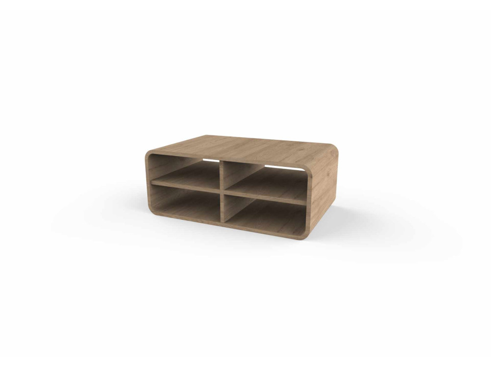 Holz-Couchtisch „ROVEL“ – 80 x 50 x 32 cm – Naturfarben