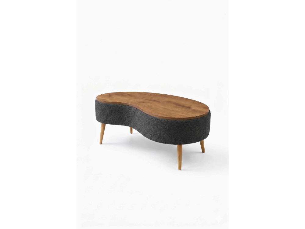Holz-Couchtisch „Vera“ – 98 x 50 x 45 cm – Anthrazit