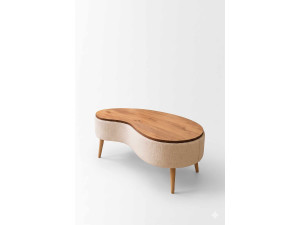 Holz-Couchtisch „Vera“ – 98 x 50 x 45 cm – Beige