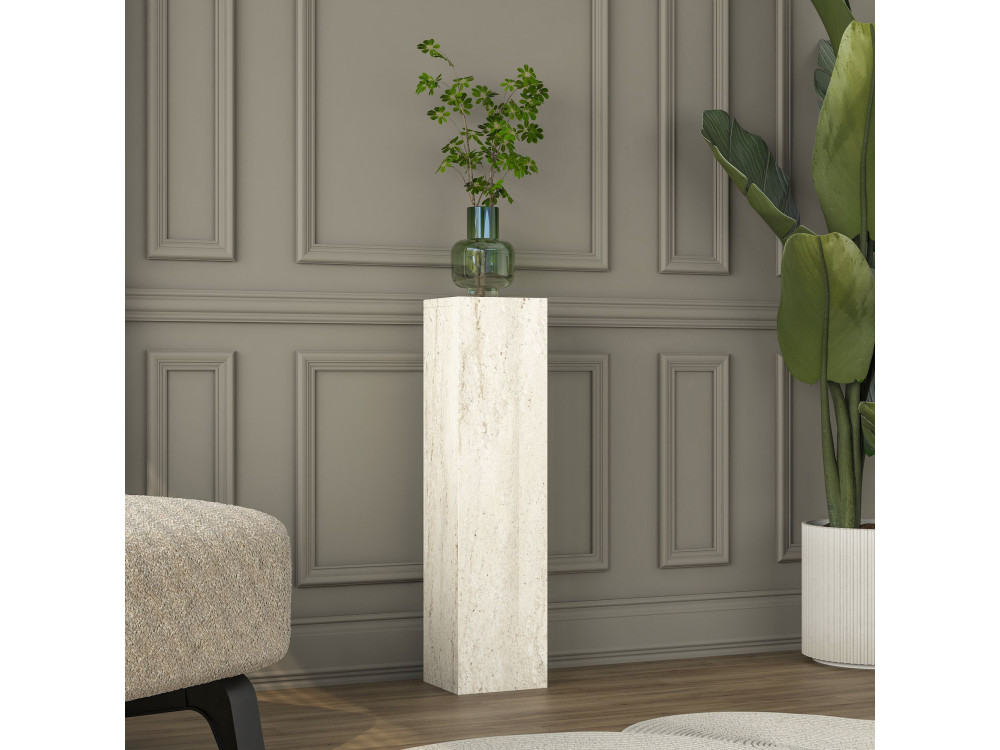 Beistelltisch aus Holz „AD107“ – 20 x 18 x 80 cm – Travertin