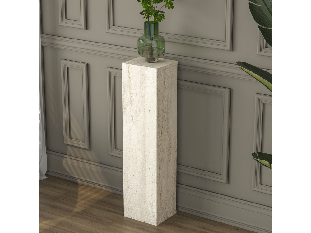 Beistelltisch aus Holz „AD107“ – 20 x 18 x 80 cm – Travertin