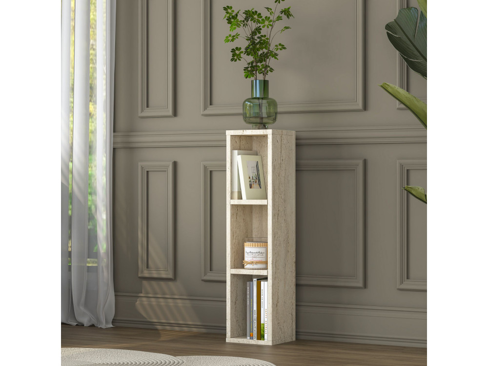 Beistelltisch aus Holz „AD107“ – 20 x 18 x 80 cm – Travertin