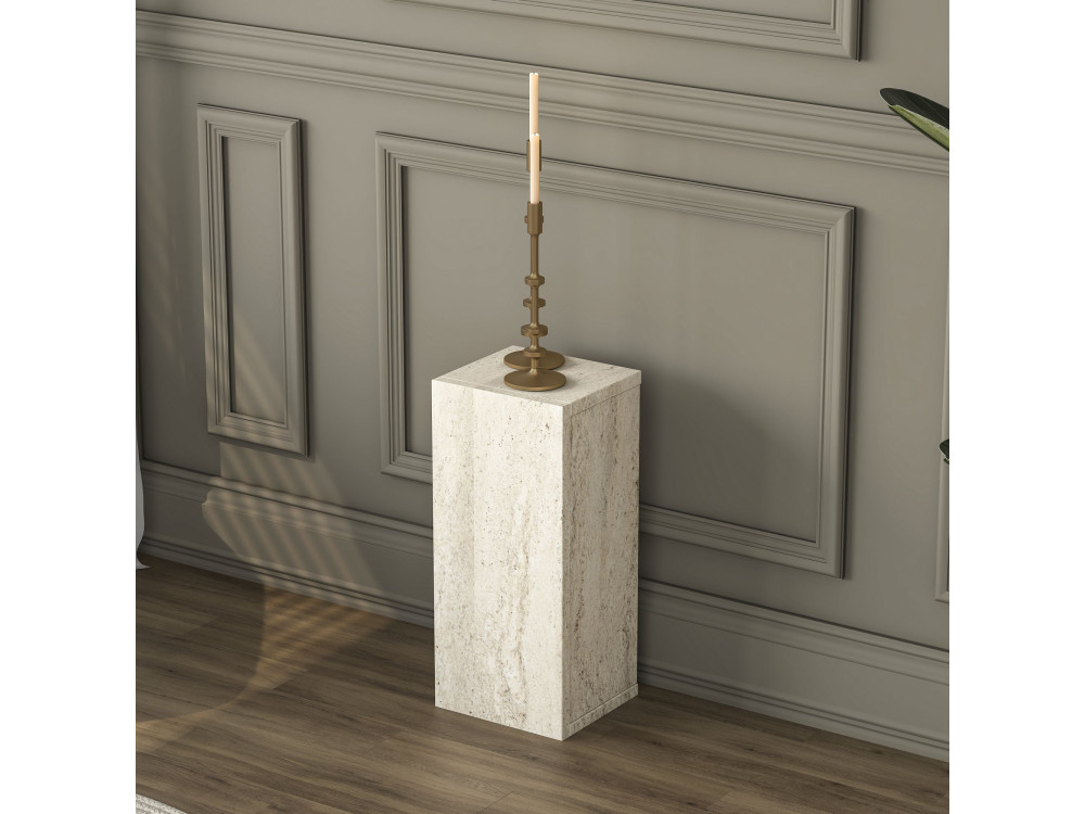 Beistelltisch aus Holz „AD109“ – 20 x 18 x 45 cm – Travertin