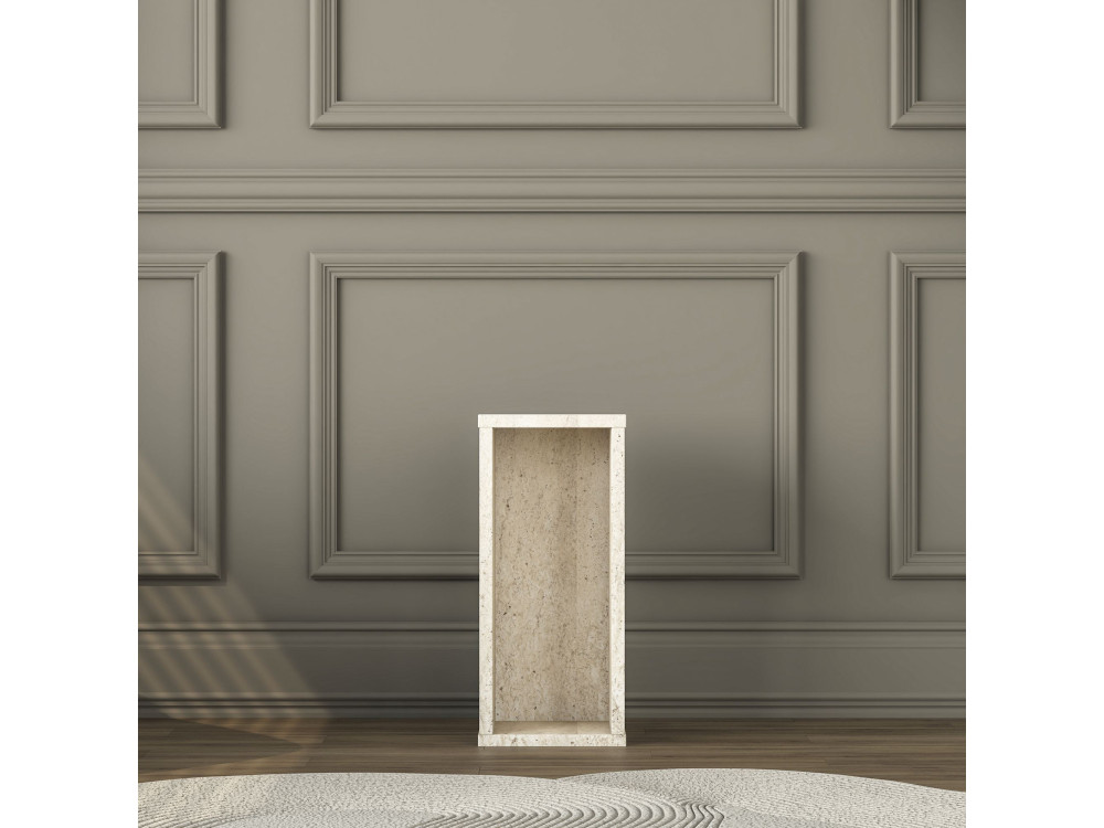Beistelltisch aus Holz „AD109“ – 20 x 18 x 45 cm – Travertin
