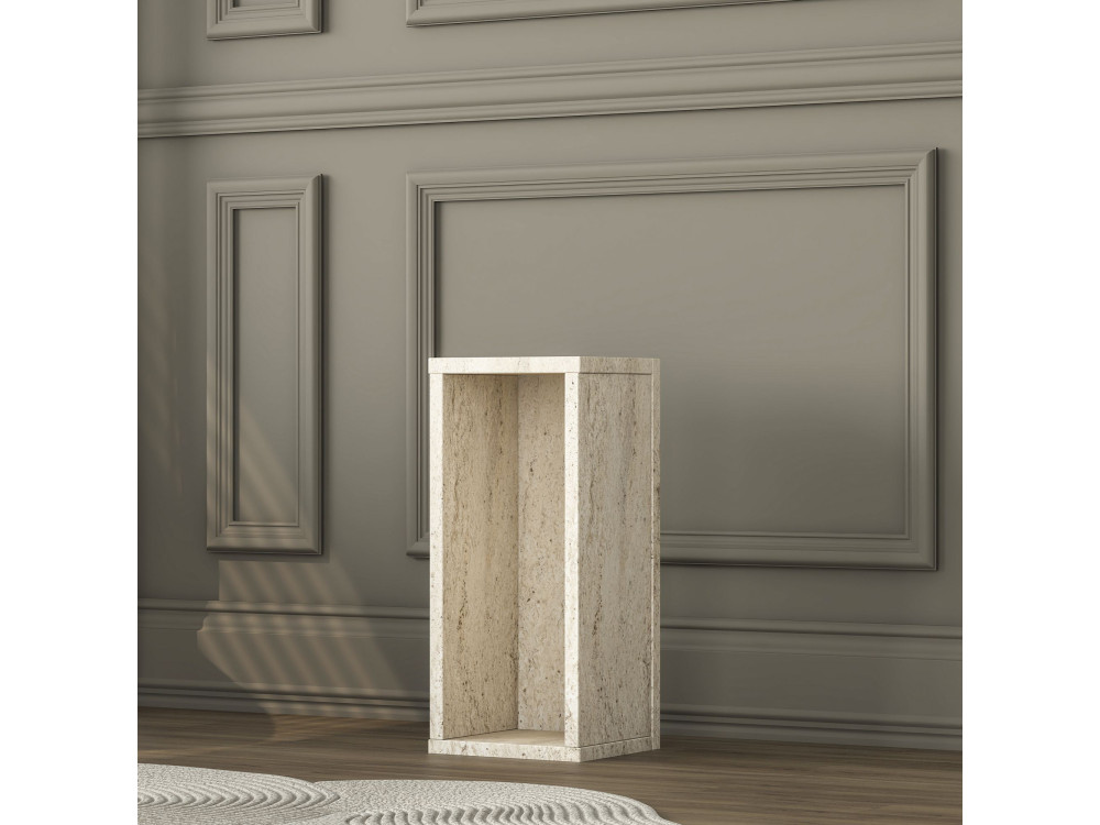 Beistelltisch aus Holz „AD109“ – 20 x 18 x 45 cm – Travertin