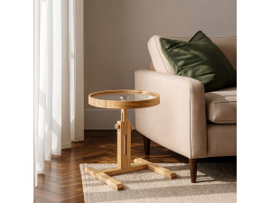 Beistelltisch aus Holz „Opus Yuvarlak 40“ – 40 x 40 x 57 cm – Eiche