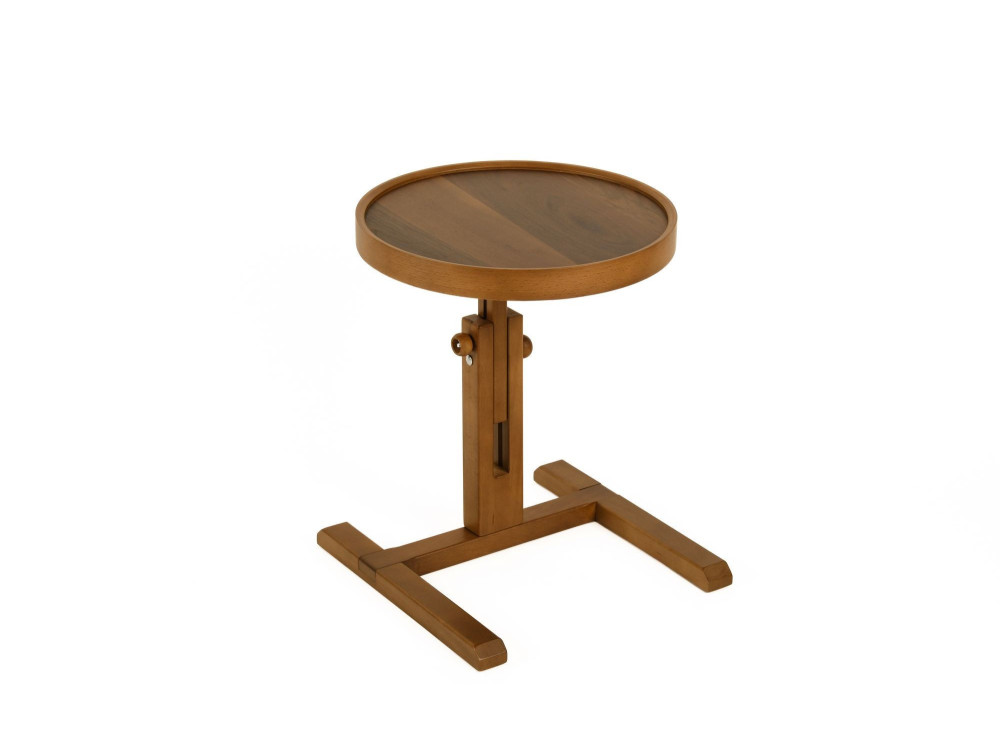 Beistelltisch aus Holz „Opus Yuvarlak 40“ – 40 x 40 x 57 cm – Nussbaum