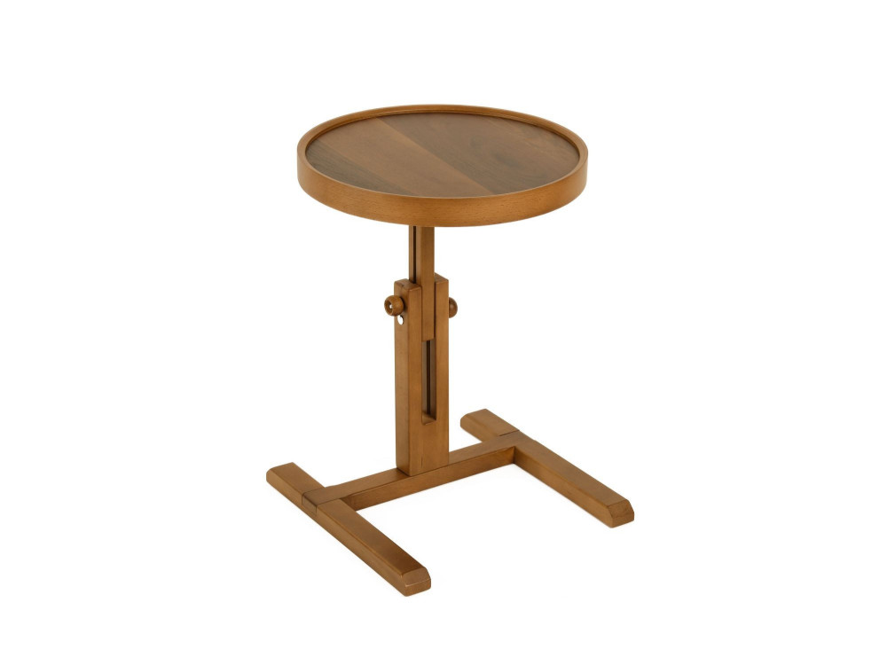 Beistelltisch aus Holz „Opus Yuvarlak 40“ – 40 x 40 x 57 cm – Nussbaum