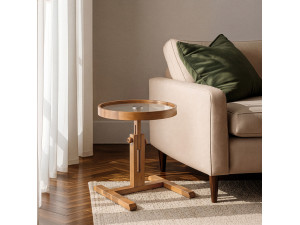 Beistelltisch aus Holz „Opus Yuvarlak 40“ – 40 x 40 x 57 cm – Nussbaum