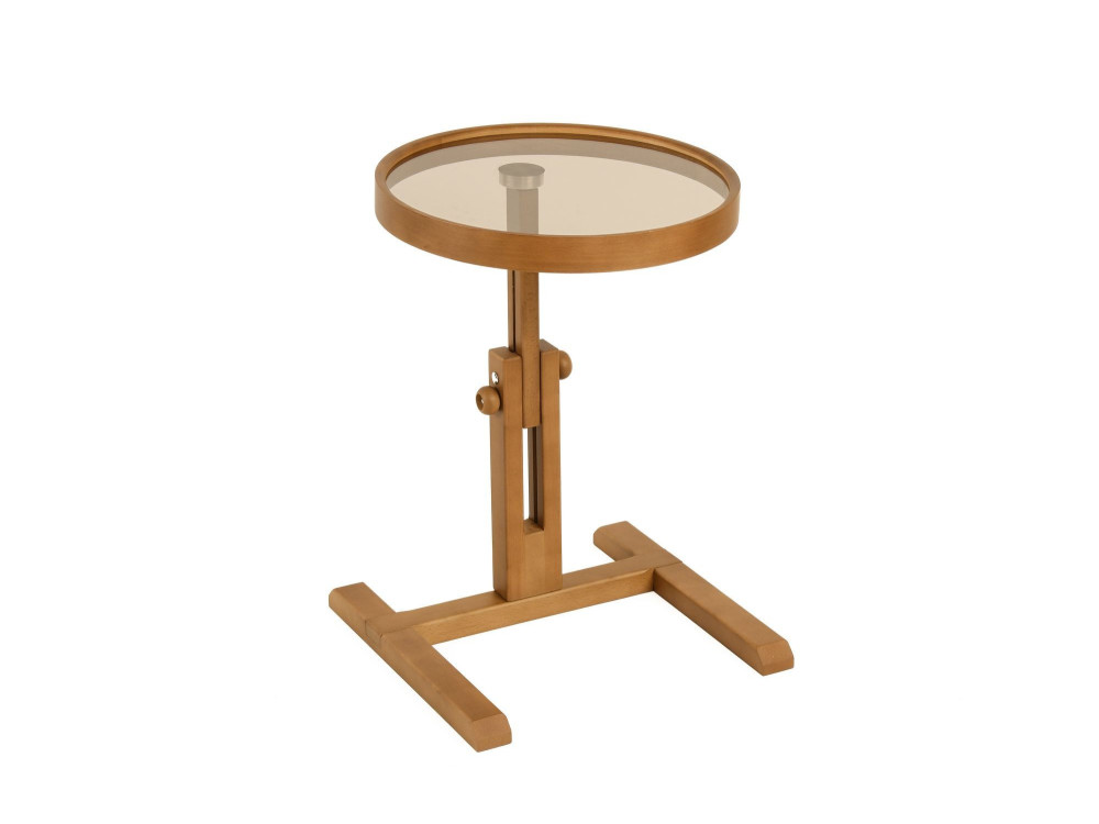 Beistelltisch aus Holz „Opus Yuvarlak 40“ – 40 x 40 x 57 cm – Nussbaum