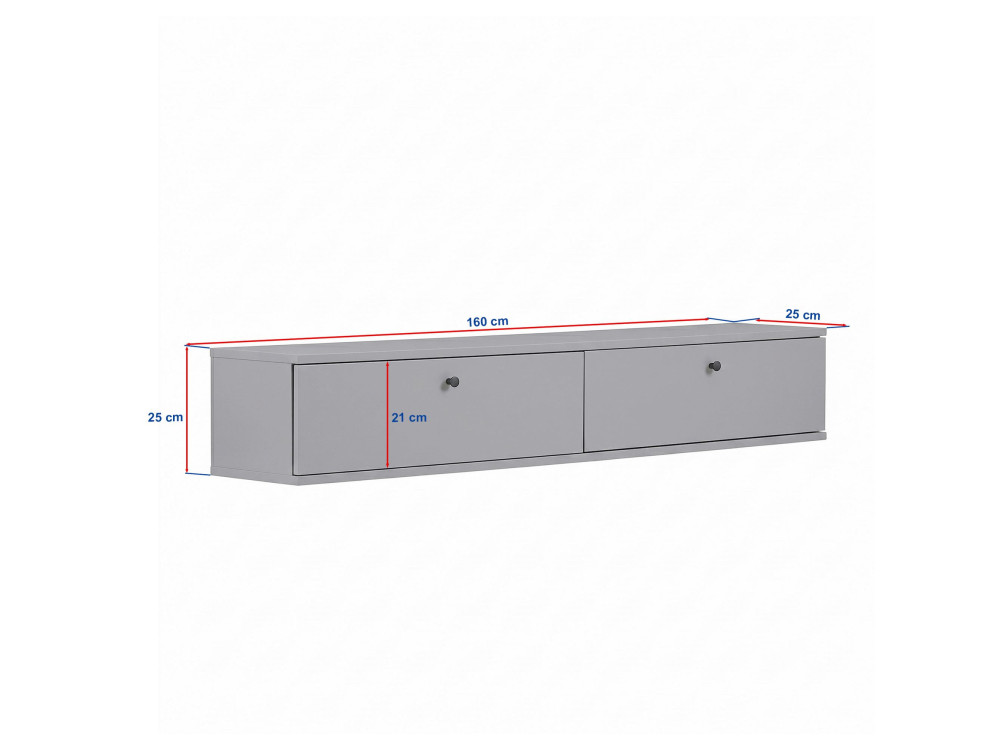 TV-Schrank aus Holz „Ligne 160“ – 160 x 25 x 25 cm – Beige