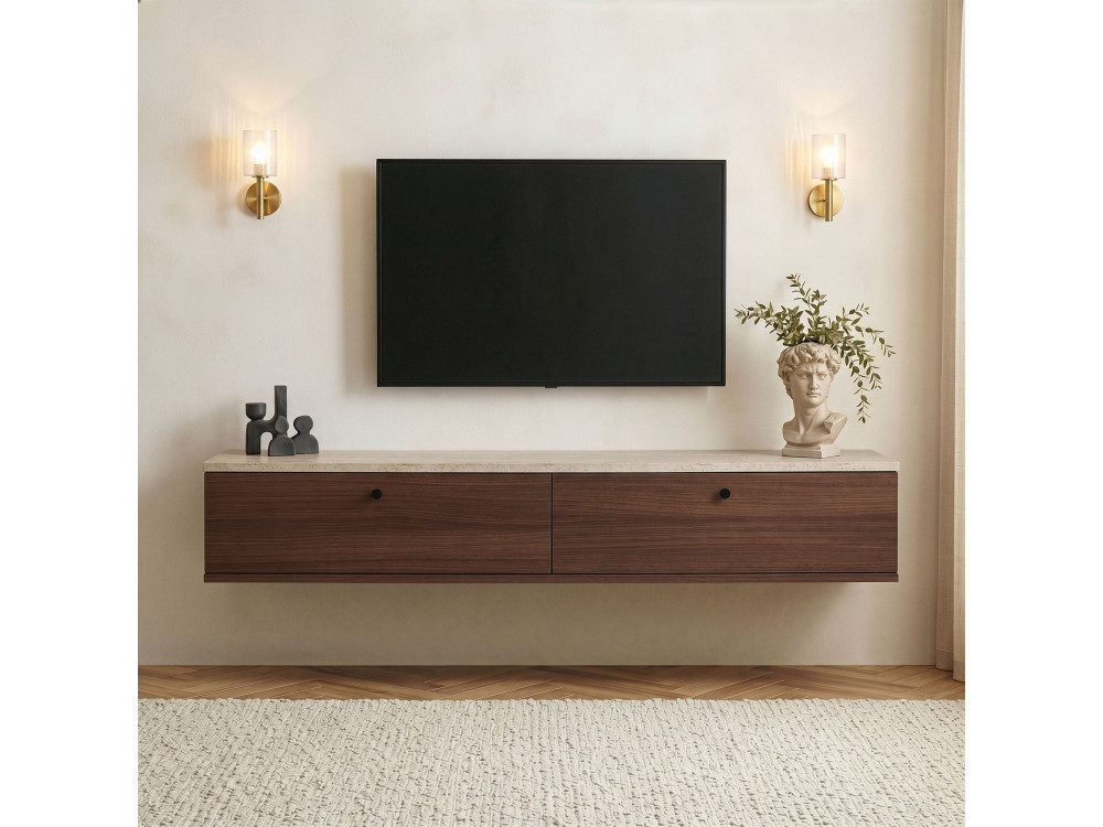 TV-Schrank aus Holz „Ligne 160“ – 160 x 25 x 25 cm – Braun