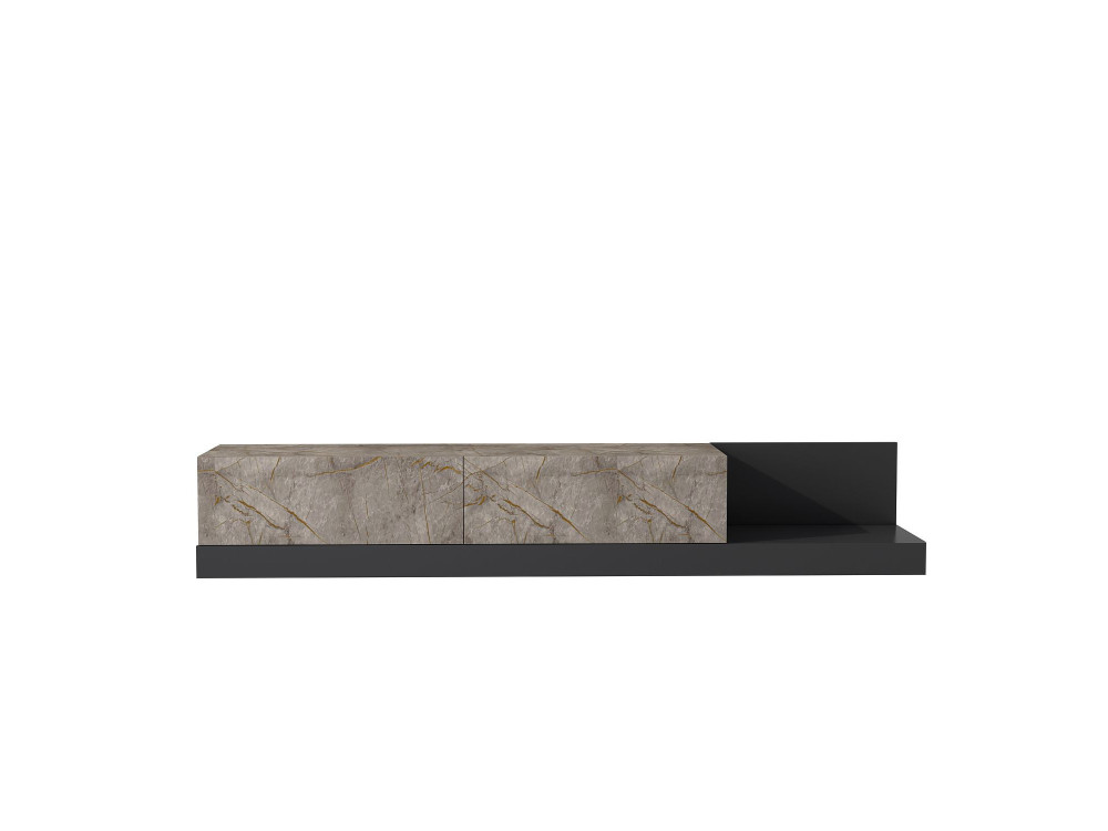 TV-Schrank aus Holz „Major“ – 180 x 37 x 30 cm – Anthrazit
