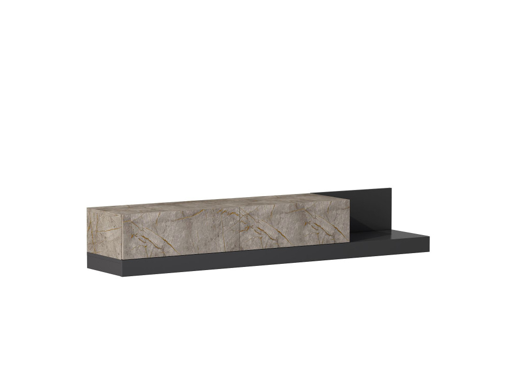 TV-Schrank aus Holz „Major“ – 180 x 37 x 30 cm – Anthrazit