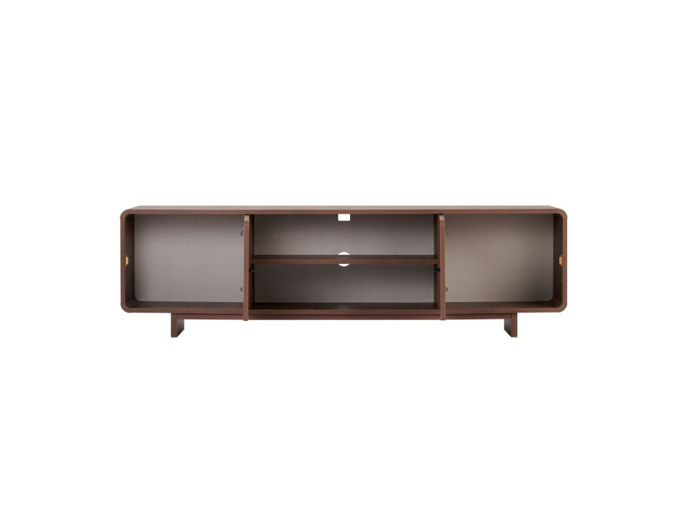 TV-Schrank aus Holz „Mirel“ – 180 x 34 x 52 cm – Braun