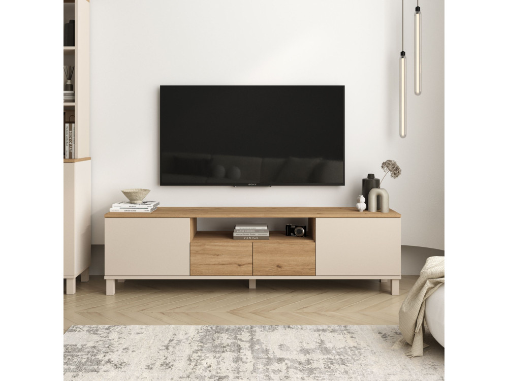 TV-Möbel aus Holz „Mood“ – 180 x 35 x 49 cm – Beige