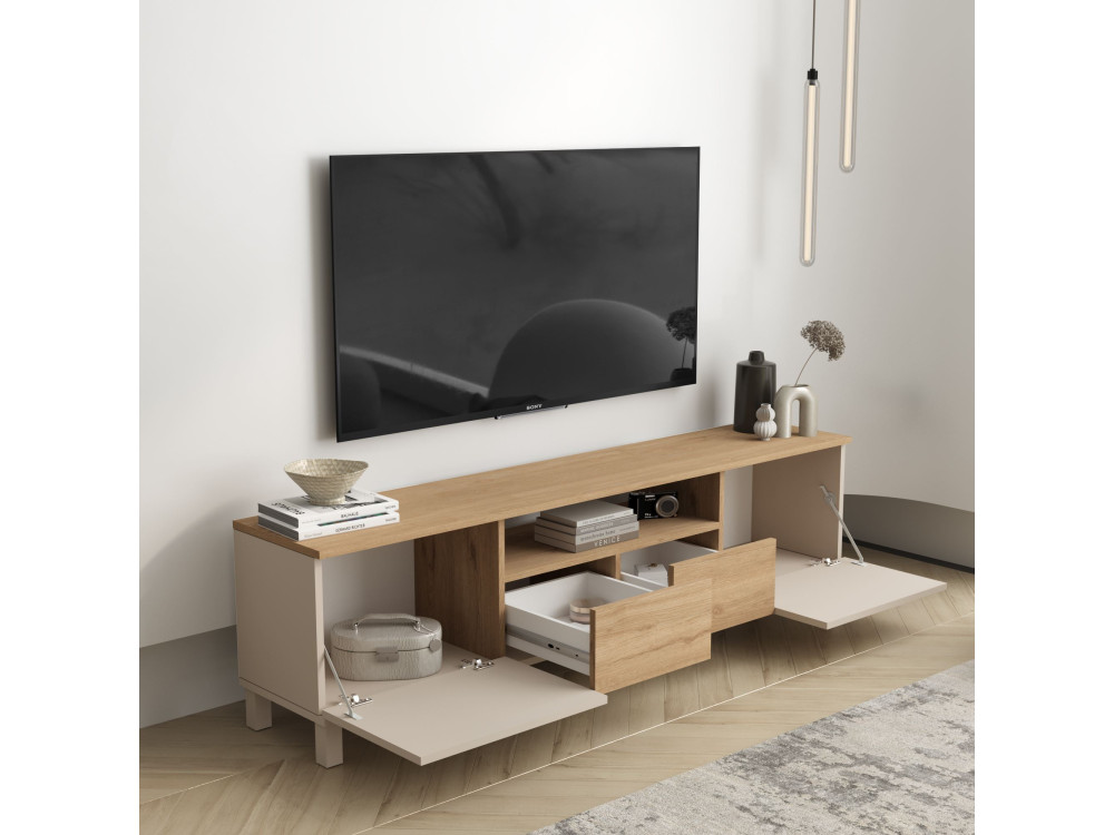 TV-Möbel aus Holz „Mood“ – 180 x 35 x 49 cm – Beige
