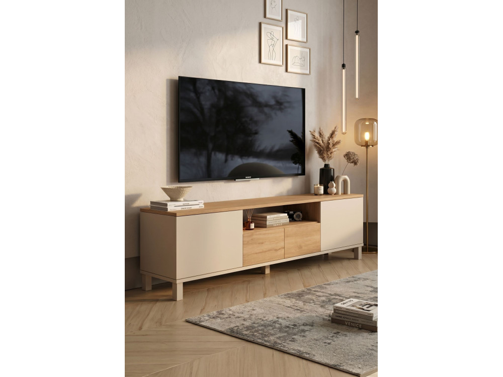 TV-Möbel aus Holz „Mood“ – 180 x 35 x 49 cm – Beige