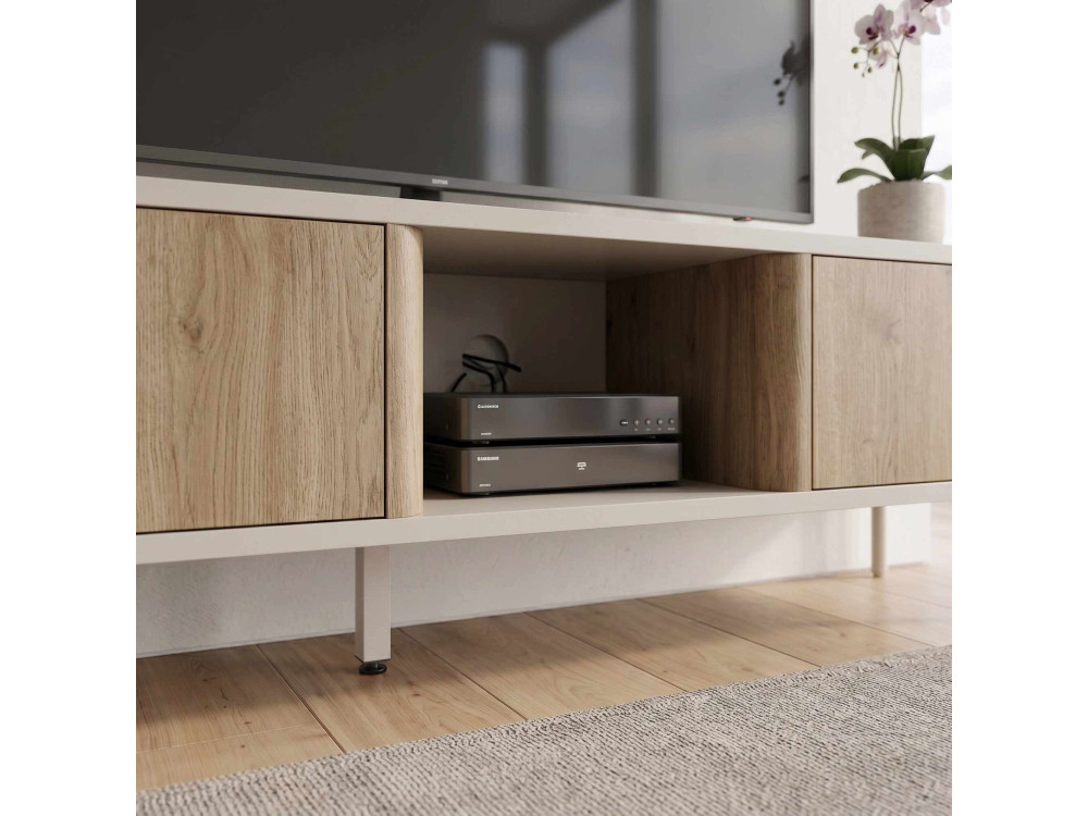 TV-Schrank aus Holz „VENTRO“ – 150 x 36 x 40 cm – Beige