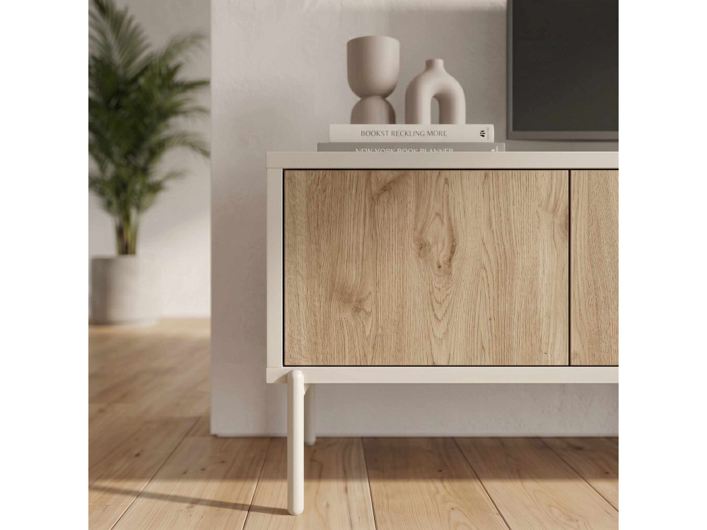 TV-Schrank aus Holz „VENTRO“ – 150 x 36 x 40 cm – Beige