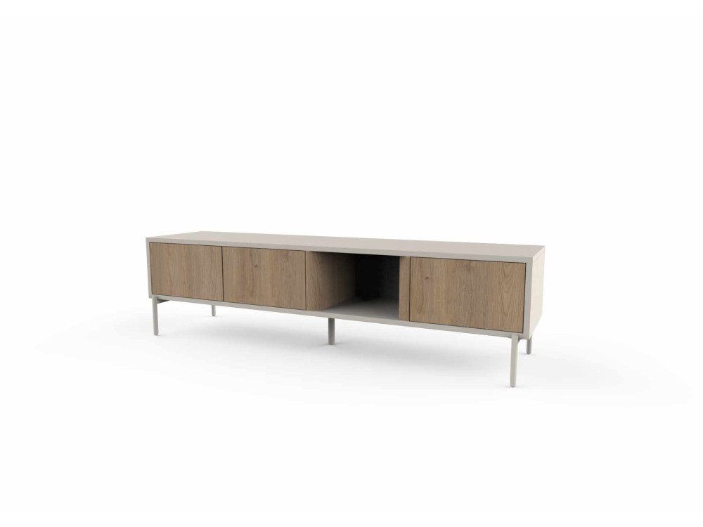 TV-Schrank aus Holz „VENTRO“ – 150 x 36 x 40 cm – Beige