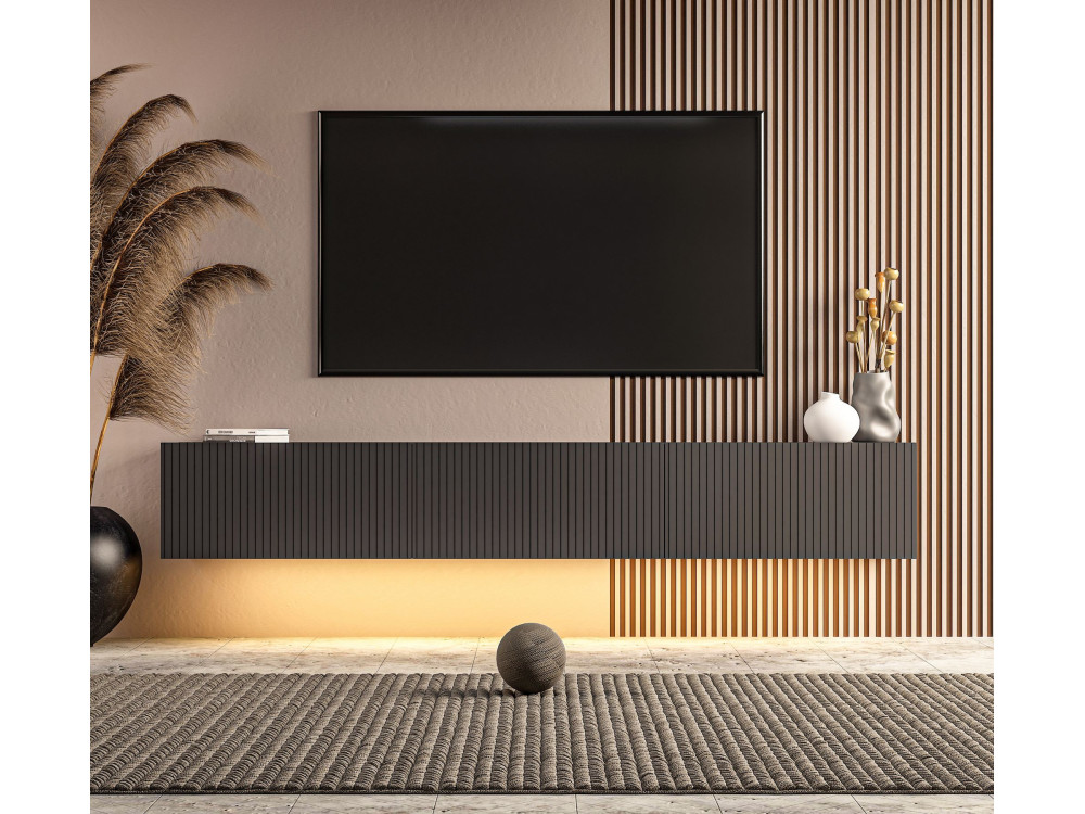 TV-Möbel aus Holz „Ada“ – 180 x 31 x 29 cm – Anthrazit