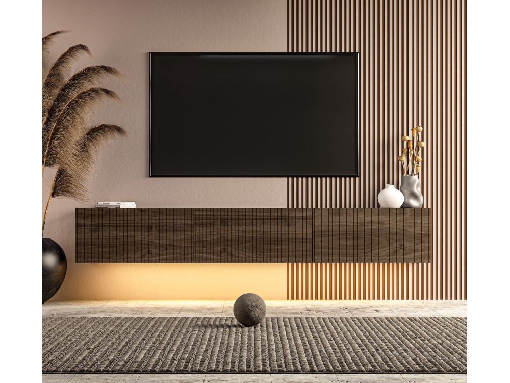 TV-Möbel aus Holz „Ada“ – 180 x 31 x 29 cm – Nussbaum