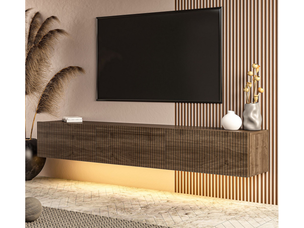 TV-Möbel aus Holz „Ada“ – 180 x 31 x 29 cm – Nussbaum